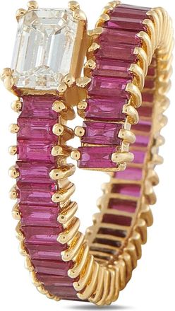 Luxury Bazaar Anello con diamanti e rubino - Oro