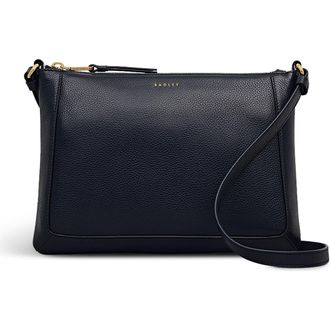 Radley London Kew Way Small Ziptop Crossbody Bag in Ink at Nordstrom