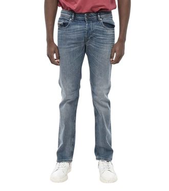 Diesel Blue Straight Mid Rise Jeans