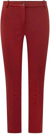 Pinko Bello Slim-fit Broeken - Dames - Slim Fit Broeken - Rood - M - Polyester - Broeken
