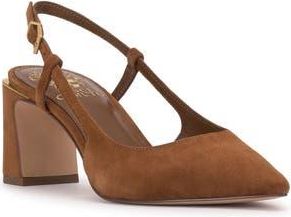 Vince Camuto Haslie Slingback Pump in Burnt Sugar Verona at Nordstrom Rack, Size 6.5