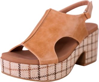 Corkys Footwear Womens Miss Carley Wedge Sandal In Caramel