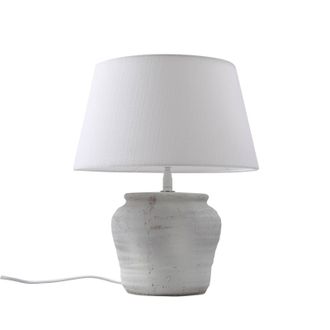Lindby L&aacute;mpara De Mesa aelith En Blanco Textura, Tela, Tejido, Seda - Lindby