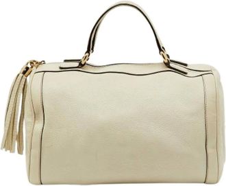 Gucci Pre-owned Handbags, female, White, Size: ONE SIZE Pre-owned Leather Handbag