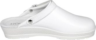 Rohde Klassieke Leren Klomp voor Dames - Dames - Klompen - Wit - 43 EU - Leer - Schoenen