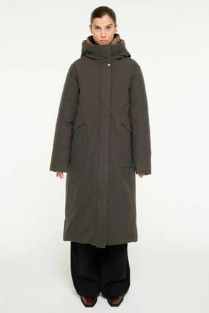Elvine gewatteerde jas olijfgroen