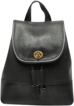 Coach Pre-owned Backpack - Dames - Vintage Rugzakken - Zwart - ONE Size - Leer - Vintage