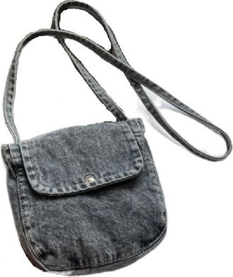 Generic Casual Womens Denim Canvas Handbag, Large Capacity Shopping Shoulder Crossbody Bags(Black)