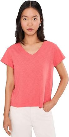 Lilla P Relaxed Short Sleeve V-Neck T-Shirts Womens Clothing Sunkist : XL, Cotton