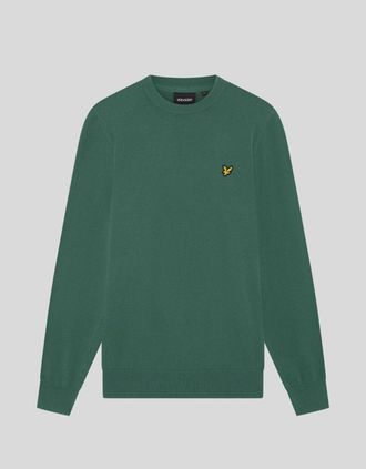 Lyle & Scott Lyle And Scott Mens Cotton Crew Neck Jumper - Green - Size: 46