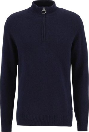 Barbour Holden Quarter Zip Jumper - Heren - Sweatshirts & Hoodies - Blauw - Maat: S Wol