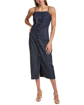 endless rose Endless Rose High Neck Denim Midi Dress
