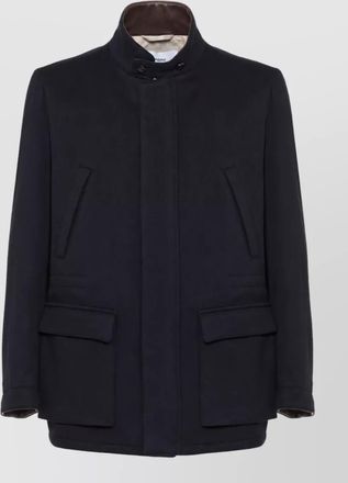 Lardini cashmere virgin wool high neck long sleeve coat