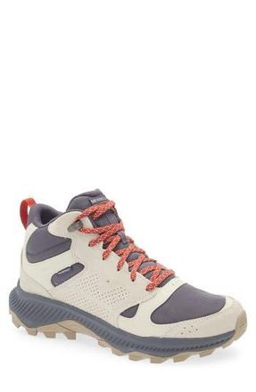 Merrell Tempo Sol Waterproof Mid Top Hiking Boot in Stucco/Comet at Nordstrom Rack, Size 11.5