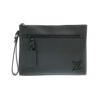 Louis Vuitton Pre-owned Aerogram Calf Pouch - Dames - Pre-owned - Zwart - Maat: ONE Size Leer