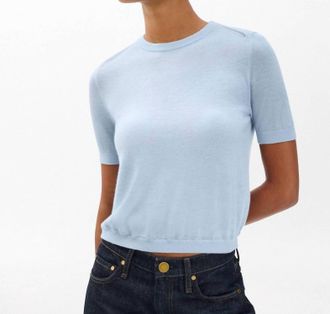 Rag & Bone Adeline Cashmere Tee In Blue