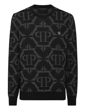 Philipp Plein Pullover Ronde Hals Chrome