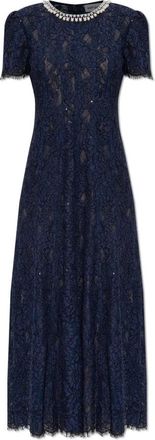 Self Portrait Kanten jurk - Dames - Casual kleedjes - Blauw - 2XS - Kleedjes