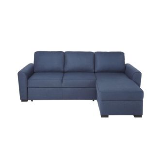 Maisons du monde Sof&aacute; cheslong cama de 3/4 plazas azul noche