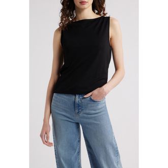Frame Denim The Drape Cowl Back Tank in Black at Nordstrom Rack, Size X-Small