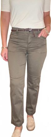 FDJ Womens Christina Straight Leg Pants In Olive