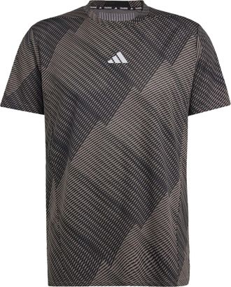 adidas Designed for Training HIIT Workout HEAT.RDY Print T-shirt Asia Sizing Charcoal Black IL7136