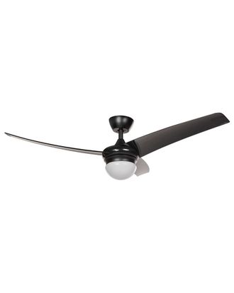 Beliani Ventilador de techo con luz con mando negro