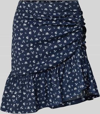 Only Ausgestellter Mini-Rock mit Allover-Muster Modell HILLARY in Marine, Gr&ouml;&szlig;e S