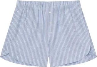Nanushka Gobnat Boxer Shorts - Dames - Bermuda - Blauw - S - Katoen - Korte Broeken