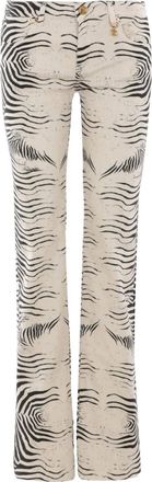 Roberto Cavalli tigress-print trousers - White