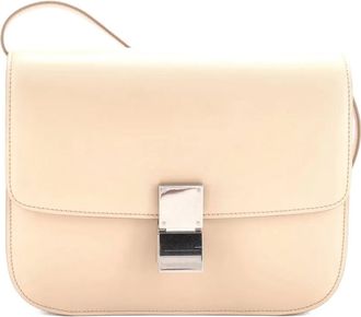 Celine Classic Box Bag Smooth Leather Medium crossbody bag - Beige