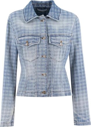 Ermanno Scervino Check Pocket Jacket - Dames - Spijkerjassen - Blauw - L - Leer - Jassen