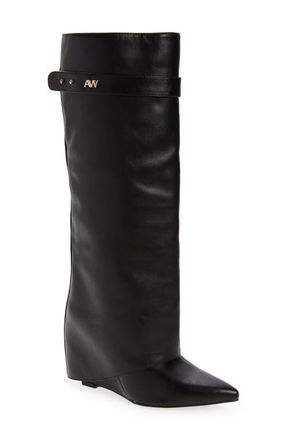 Azalea Wang Melina Pointy Toe Boot in Black at Nordstrom, Size 9