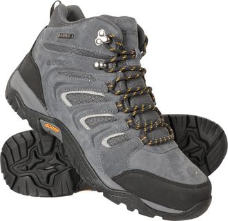 Mountain Warehouse Aspect Mens IsoGrip Boots with Cushioned Midsole Waterproof Hiking Shoes Charcoal