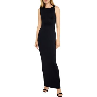 Good American Sculpting Twist Tank Maxi Dress in Black001 at Nordstrom Rack, Size X-Large
