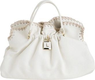 Ermanno Scervino Tassen, Dames, Wit, ONE Size, Leer, Octavia Tote