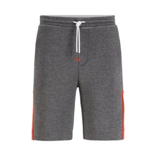 HUGO BOSS Korte Broeken, Heren, Grijs, S, Katoen, Interlock Jersey Shorts met Kleurvlak Logo