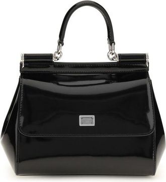 Dolce & Gabbana Black Calf Leather Bos Taurus Womens Handbag
