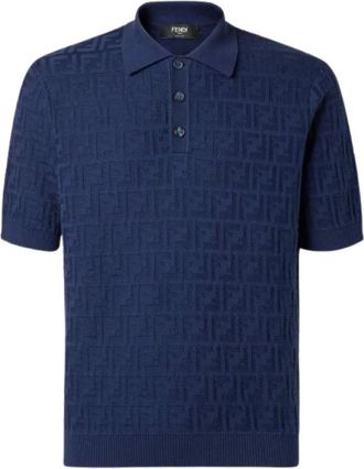 Fendi Hombre, Camisetas, Azul, Talla: XL