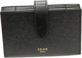 Celine Pre-owned Vintage Leren Portemonnee - Dames - Vintage Accessoires - Zwart - ONE Size - Leer - Vintage