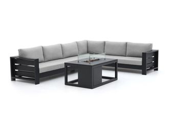 Bellagio la vita attrattiva Bellagio Avolo/Cosiraw 120cm hoek loungeset met vuurtafel 3-delig rechts