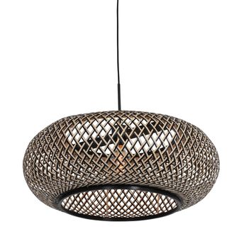 Steinhauer Steinhauer - Anne Lighting - L&aacute;mpara Colgante - Maze - Negro - Bamb&uacute; Madera