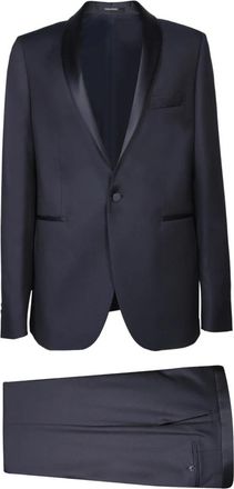 Tagliatore Efbr 18A01 Smoking - Heren - Business pakken - Blauw - L - Wol - Kostuums
