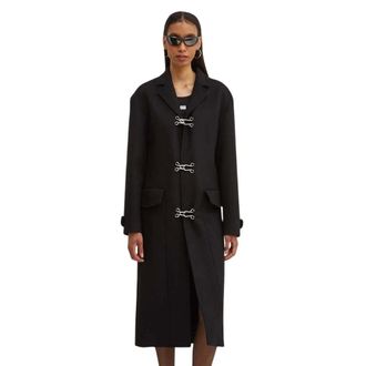 Moschino Dames, Mantels, Zwart, Maat: XS Wol