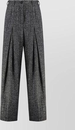 Dolce & Gabbana wool pleated wide-leg trousers