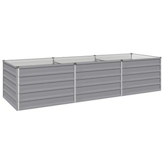 vidaXL Cama De Jard&iacute;n Elevada Gris 240 X 80 X 55 Cm Vidaxl