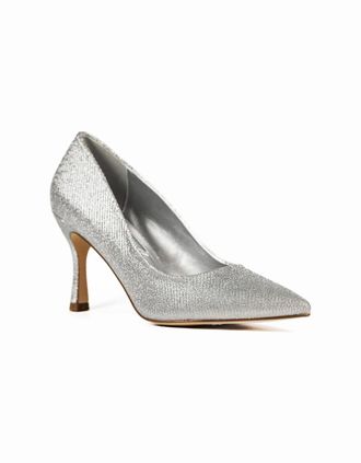 Lunar Womens Romance Womens Court Shoes - Silver - Size: 8