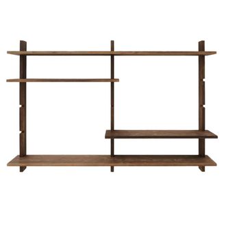 Hannun Estanter&iacute;a modular de pared en madera marr&oacute;n
