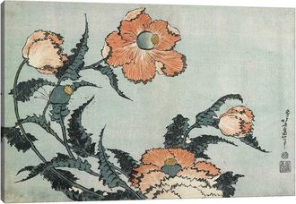 iCanvas Poppies C.1832 By Katsushika Hokusai Wall Art