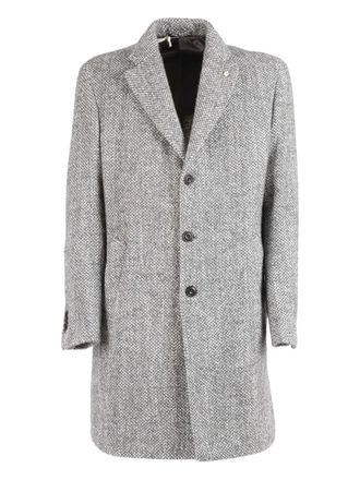 Brando herringbone-pattern coat - Grey